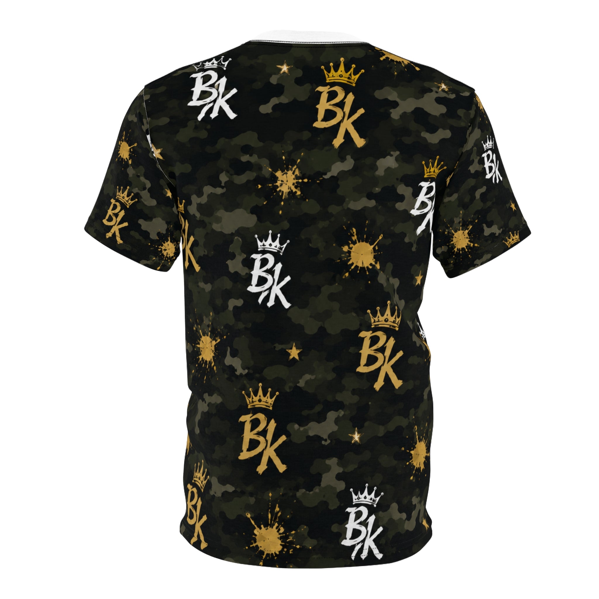 BK Crown Logo Camo Tee | All-Over Print Graphic Shirt