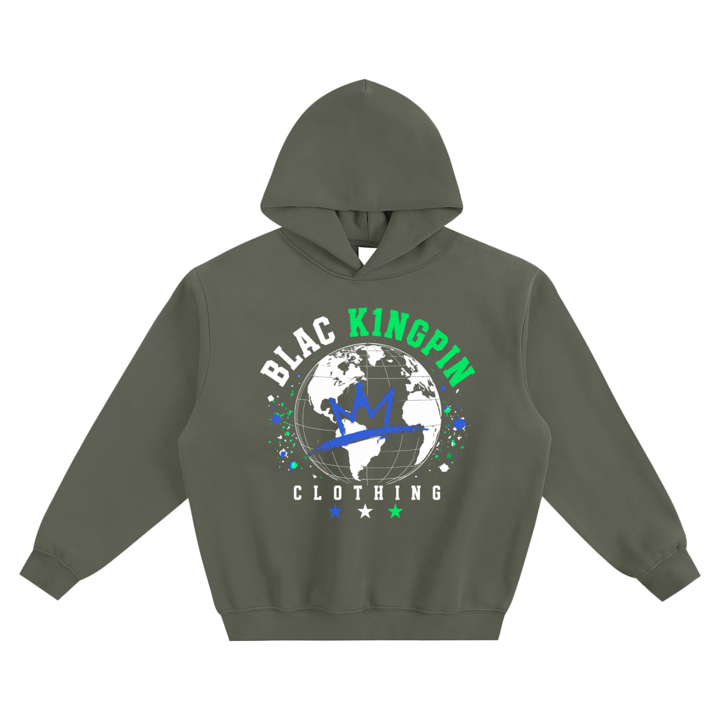 Blac K1ngpin Worldwide Logo Hoodie