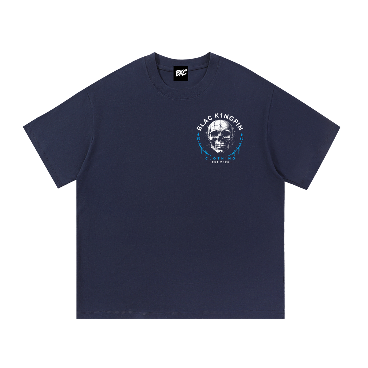 Blac K1ngpin Skull Barbed Wire Tee