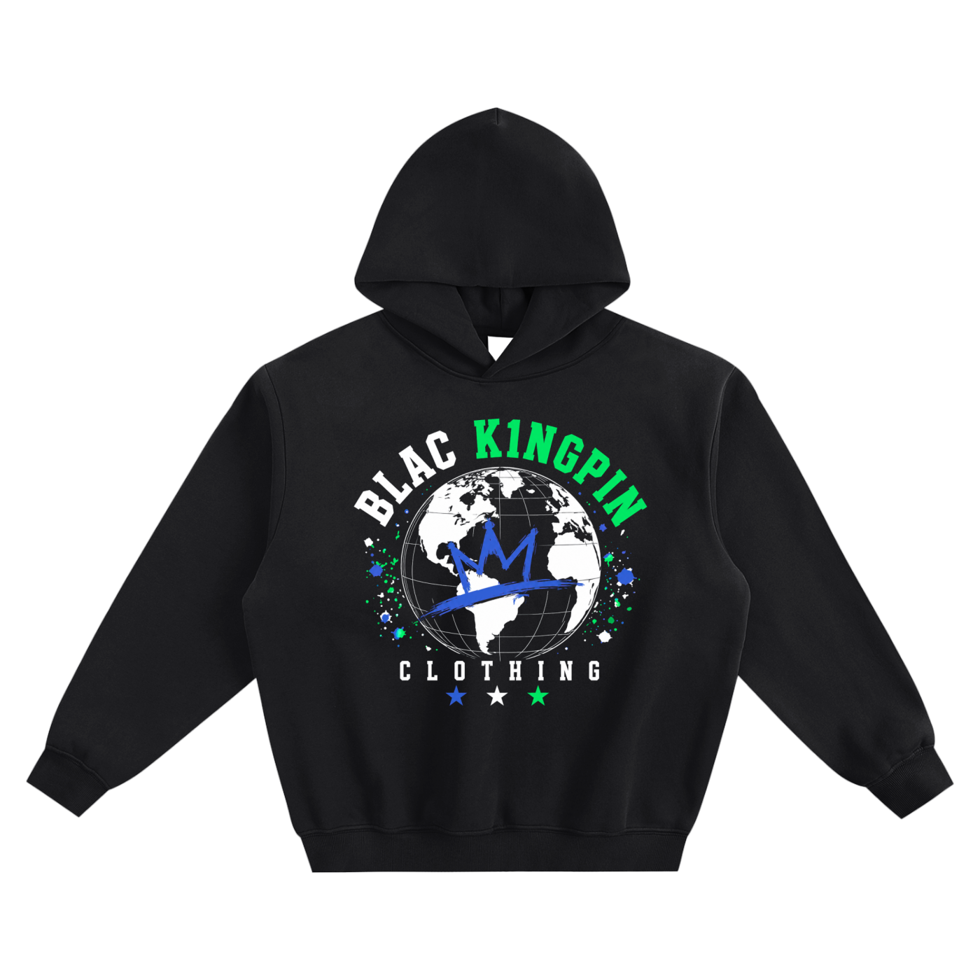 Blac K1ngpin Worldwide Logo Hoodie