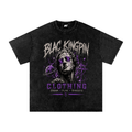 Blac K1ngpin Purple Statue Vintage Wash Oversized T-Shirt