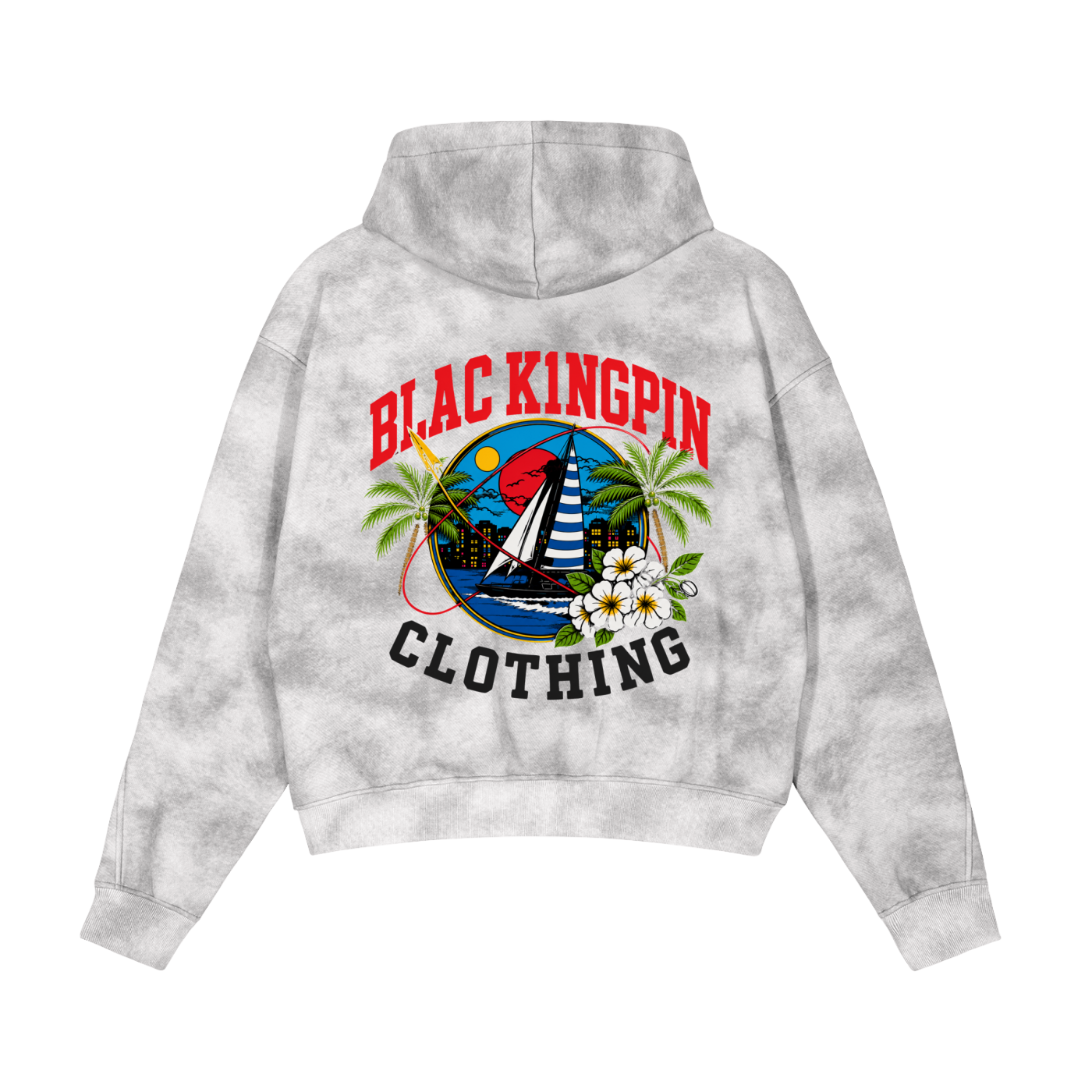 BKC Washed Zip-Up Fleece Hoodie