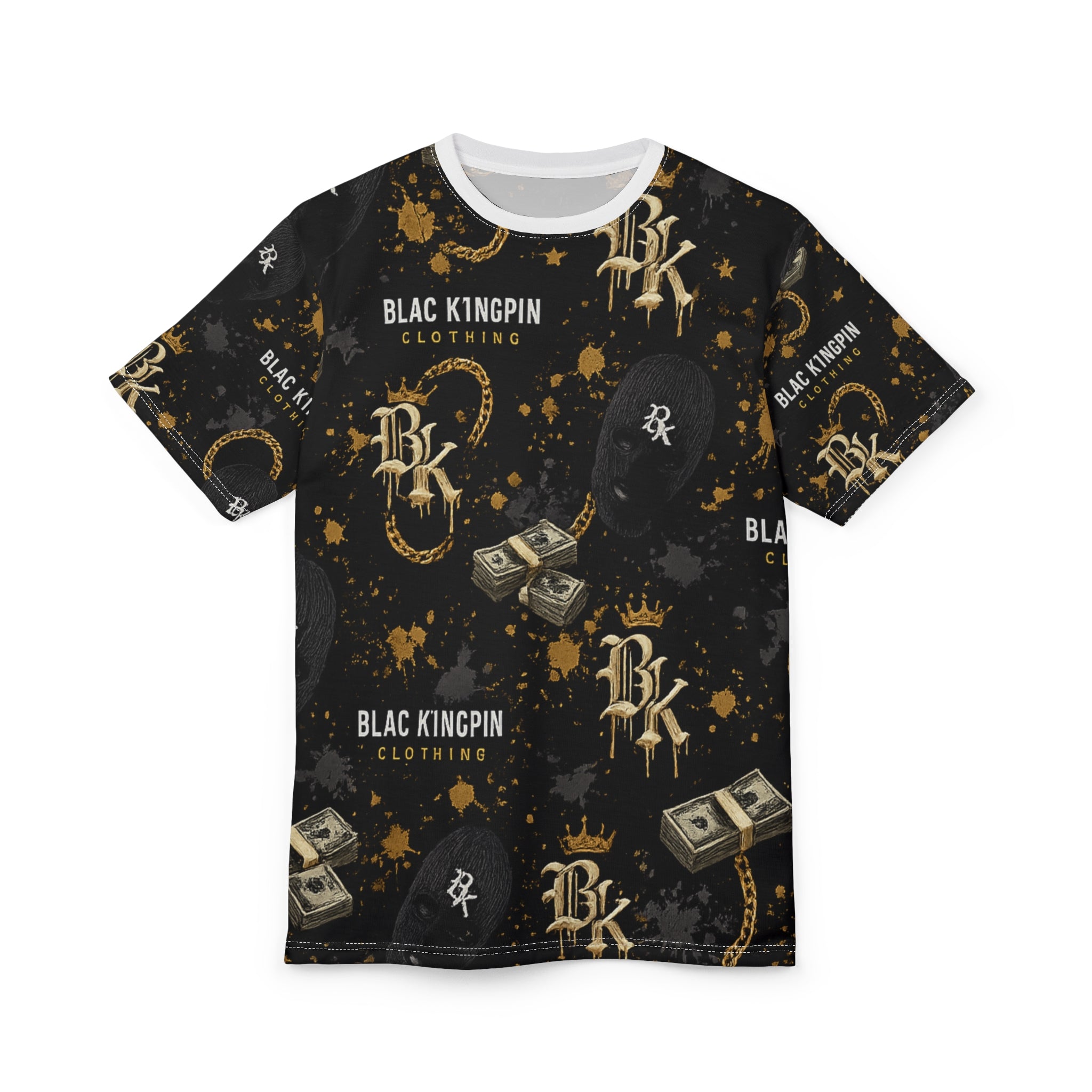 BK Crown Money Pattern Tee | All-Over Print Streetwear