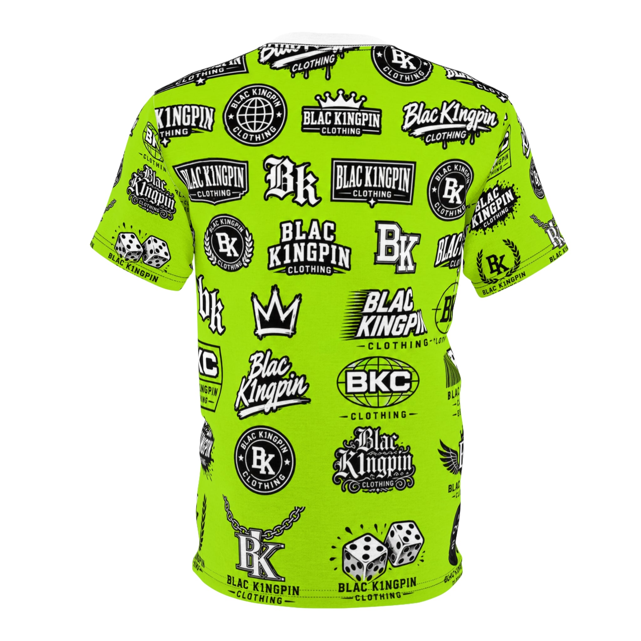 Black Kingpin Logo Pattern Tee | All-Over Print Shirt