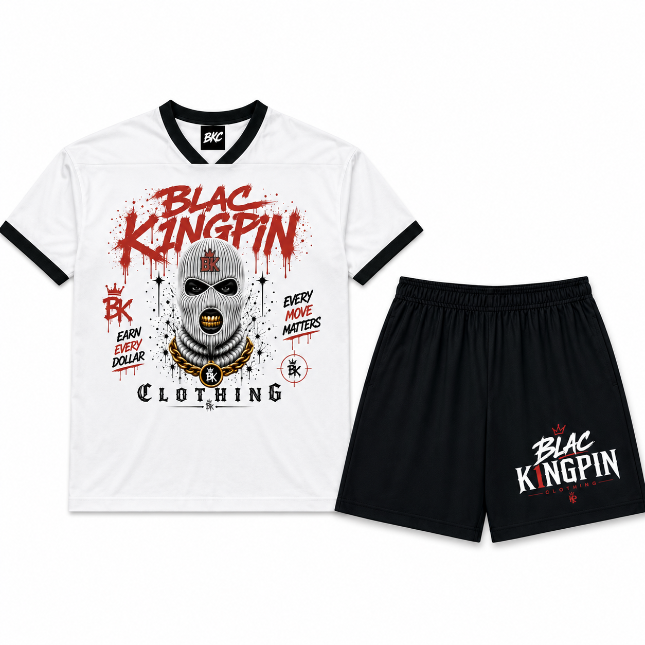 Blac K1ngpin Ski Mask Jersey Bundle