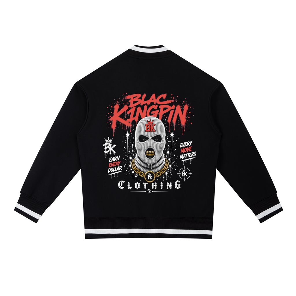 Blac K1ngpin Signature Varsity Bomber Jacket