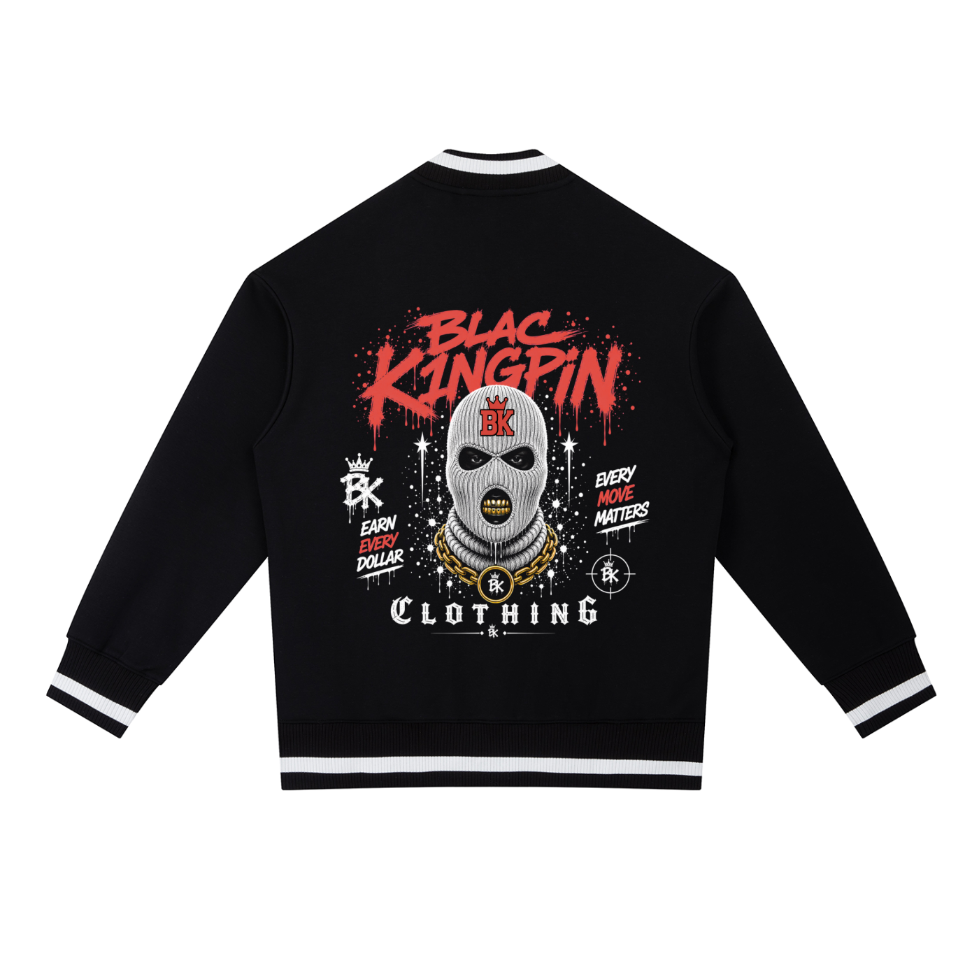 Blac K1ngpin Signature Varsity Bomber Jacket
