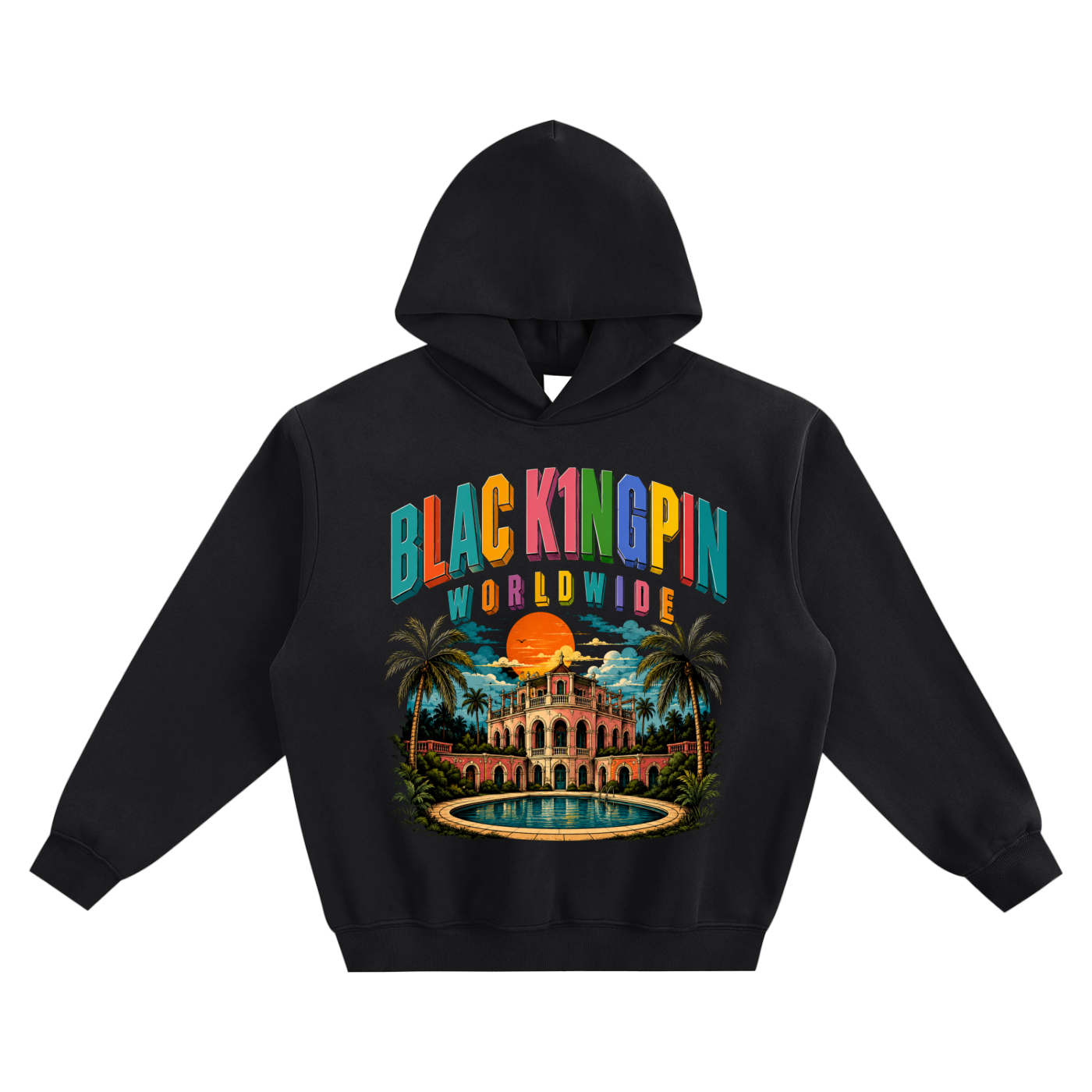 Blac K1ngpin Worldwide Mansion Hoodie