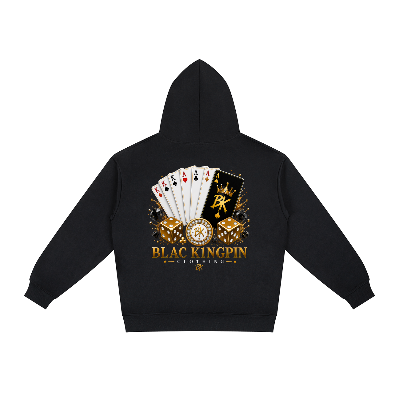 Blac K1ngpin Royal Crest Hoodie